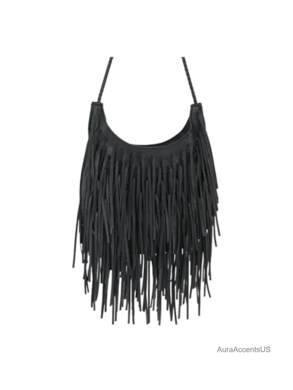 Boho Western Fringe Hobo Bag Crossbody Purse PU Leather Vintage Handbag